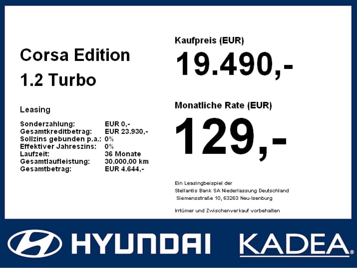 Opel Corsa Edition 1.2 Turbo