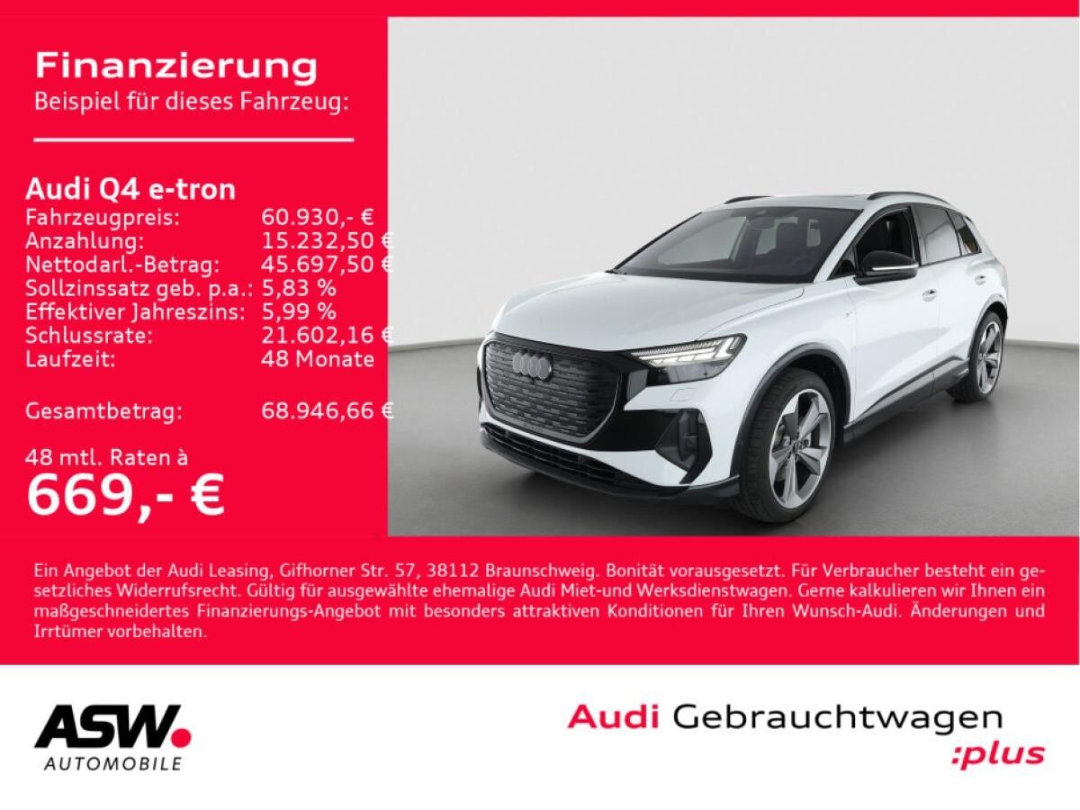 Audi Q4 e-tron 55 S line quattro NAVI MATRIX AHK PANO // SOFORT VERFÜGBAR!!!