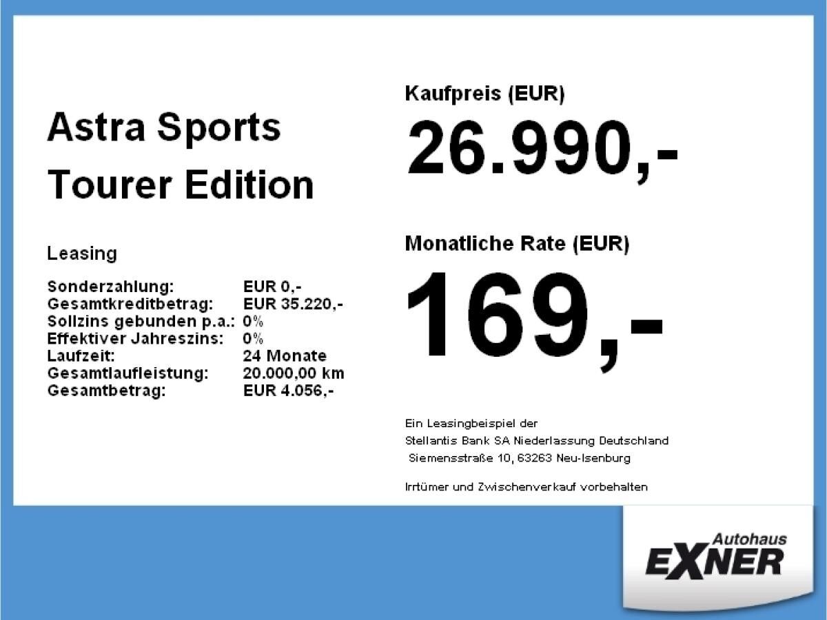 Opel Astra Sports Tourer Edition 1.2 Turbo