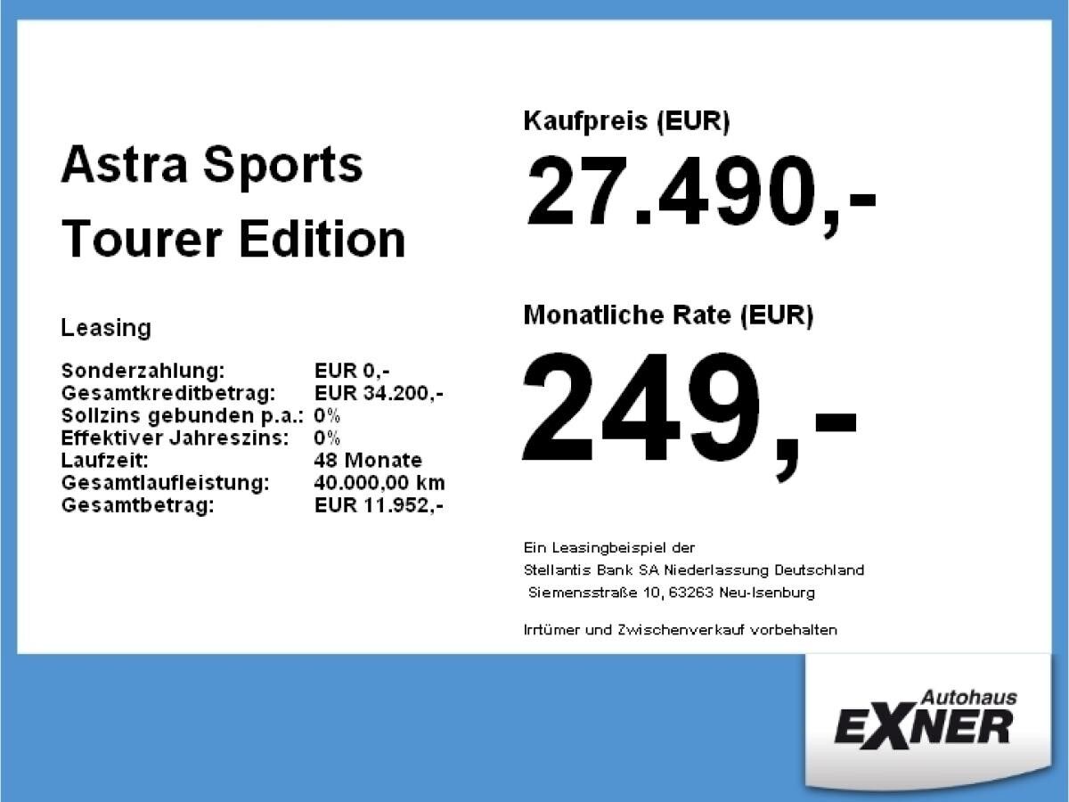 Opel Astra Sports Tourer Edition 1.2 Turbo