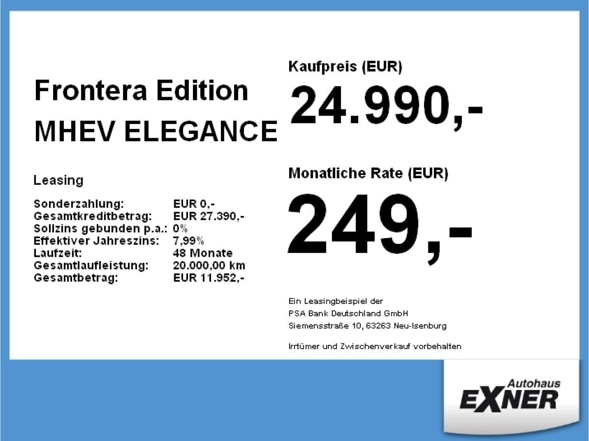 Opel Frontera Edition MHEV **Gewerbehammer**