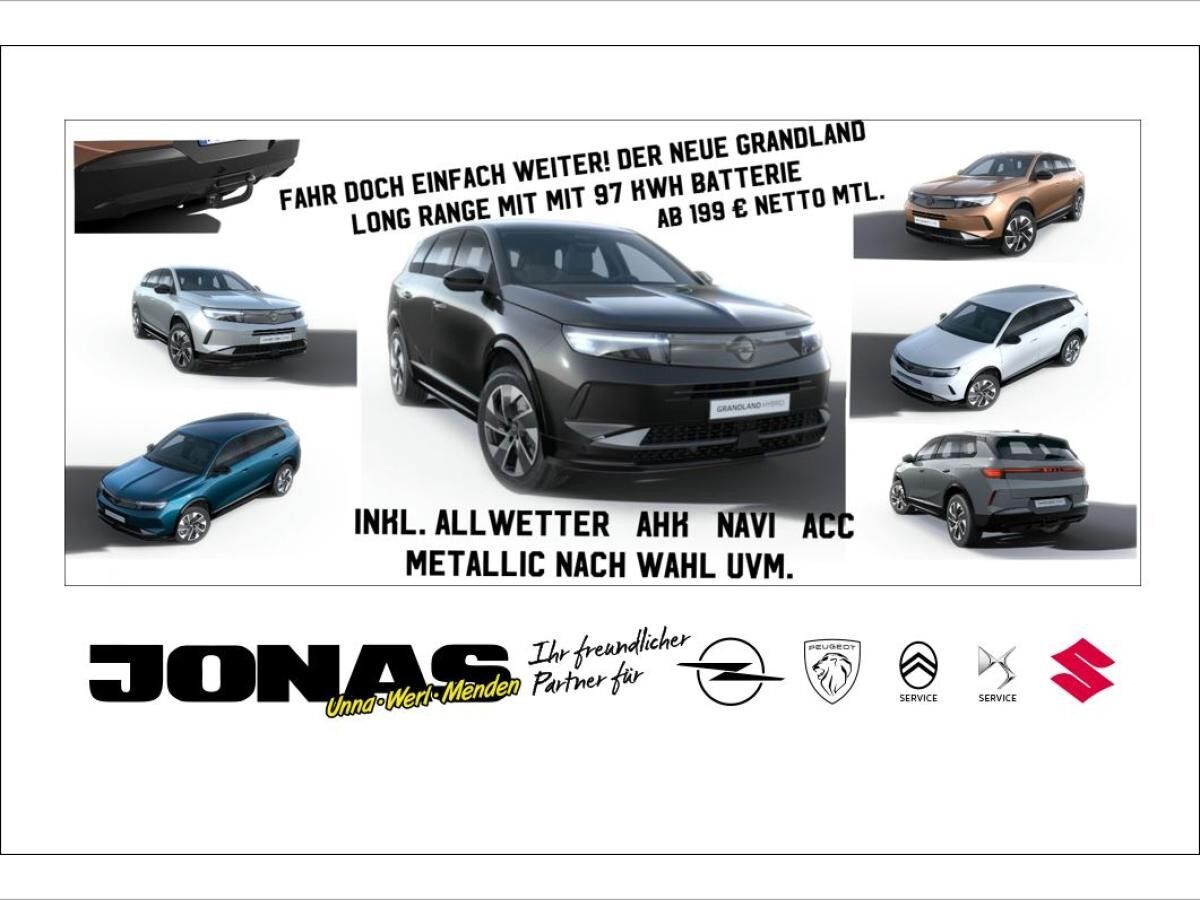 Opel Grandland Electric Long Range Edition Gewerbeangebot ab 199 € netto inkl. Allwetter NAVI AHK el. Heckklappe