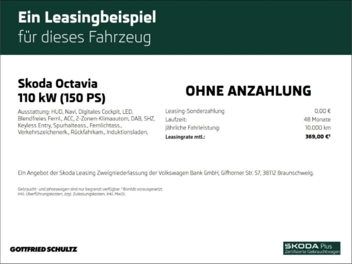 Skoda Octavia Combi Sportline eTSI DSG Fahrassistenz-Paket Infotainment-Paket Plus
