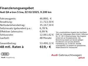 Audi Q4 e-tron 45 S line*Opt.schw.*AHK*KAM*ACC*8-fach Audi Q4 e-tron 45 S line*Opt.schw.*AHK*KAM*ACC*8-fach