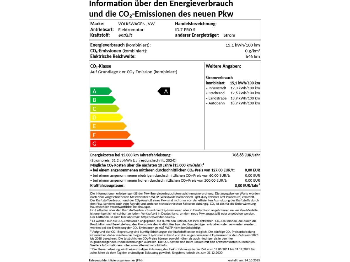 Volkswagen ID.7 Pro S *Black Style*AHK*Navi*Massage*el. Heckklappe*Allwetter*360°* !! sofort verfügbar !!