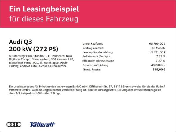 Audi Q3 Sportback e-hybrid DigMatrix Pano SONOS HUD