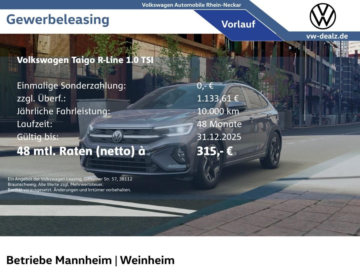 Volkswagen Taigo R-Line 1.0 TSI DSG NAVI AHK LED APP