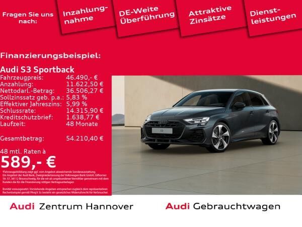 Audi S3 Sportback 2.0 TFSI quattro Matrix SONOS Kamera ACC Navi