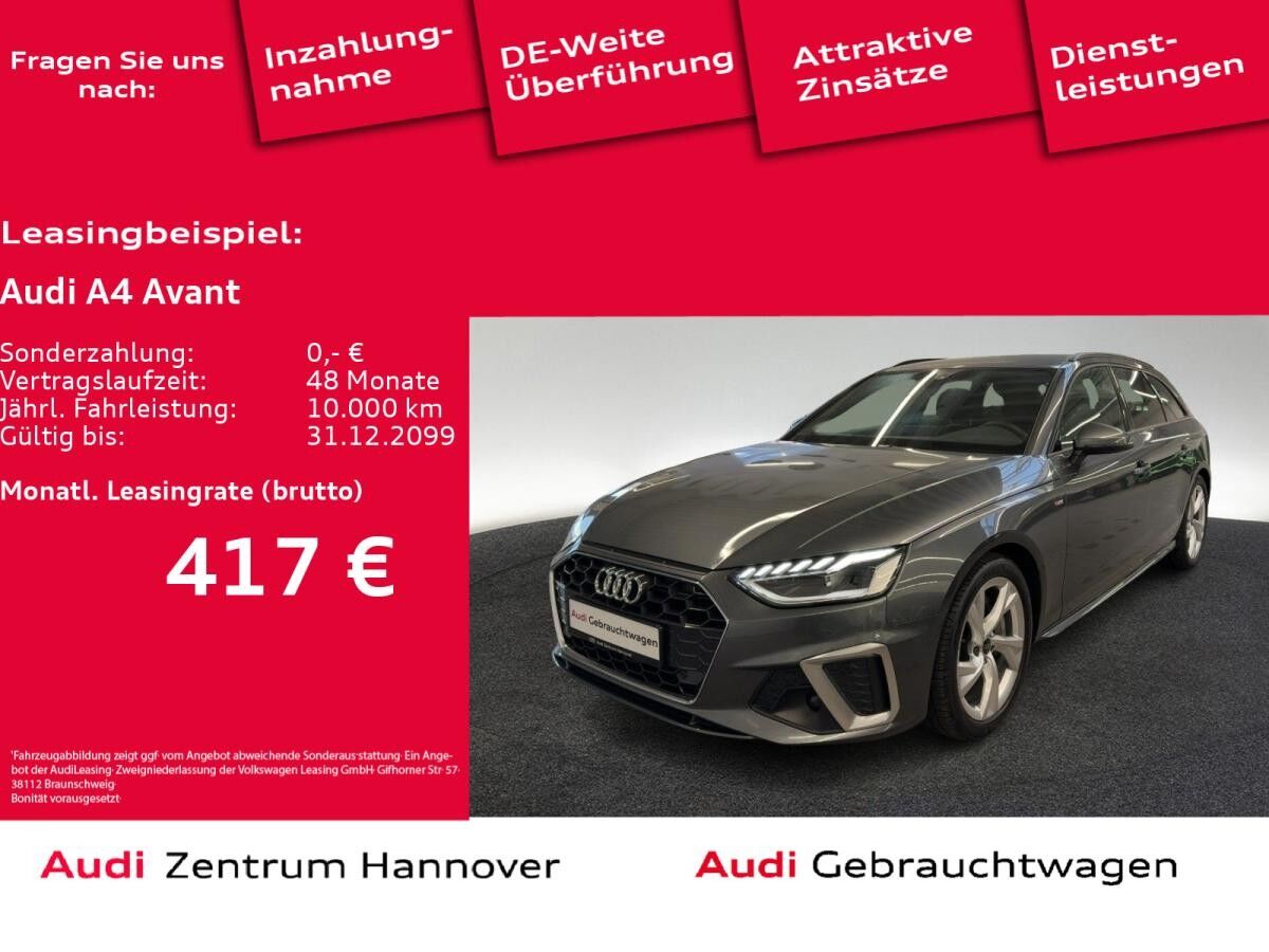 Audi A4 Avant S line 40 TFSI Kamera LED Teilleder virtual Navi
