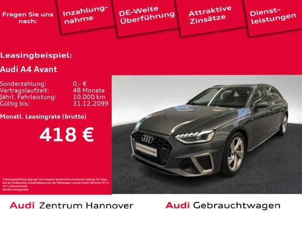 Audi A4 Avant S line 40 TFSI Kamera LED Teilleder virtual Navi