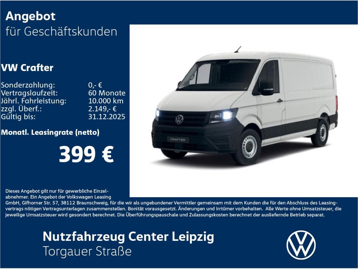 Volkswagen Crafter 35 Kasten 2.0 l TDI Radstand: 3640 mm MR