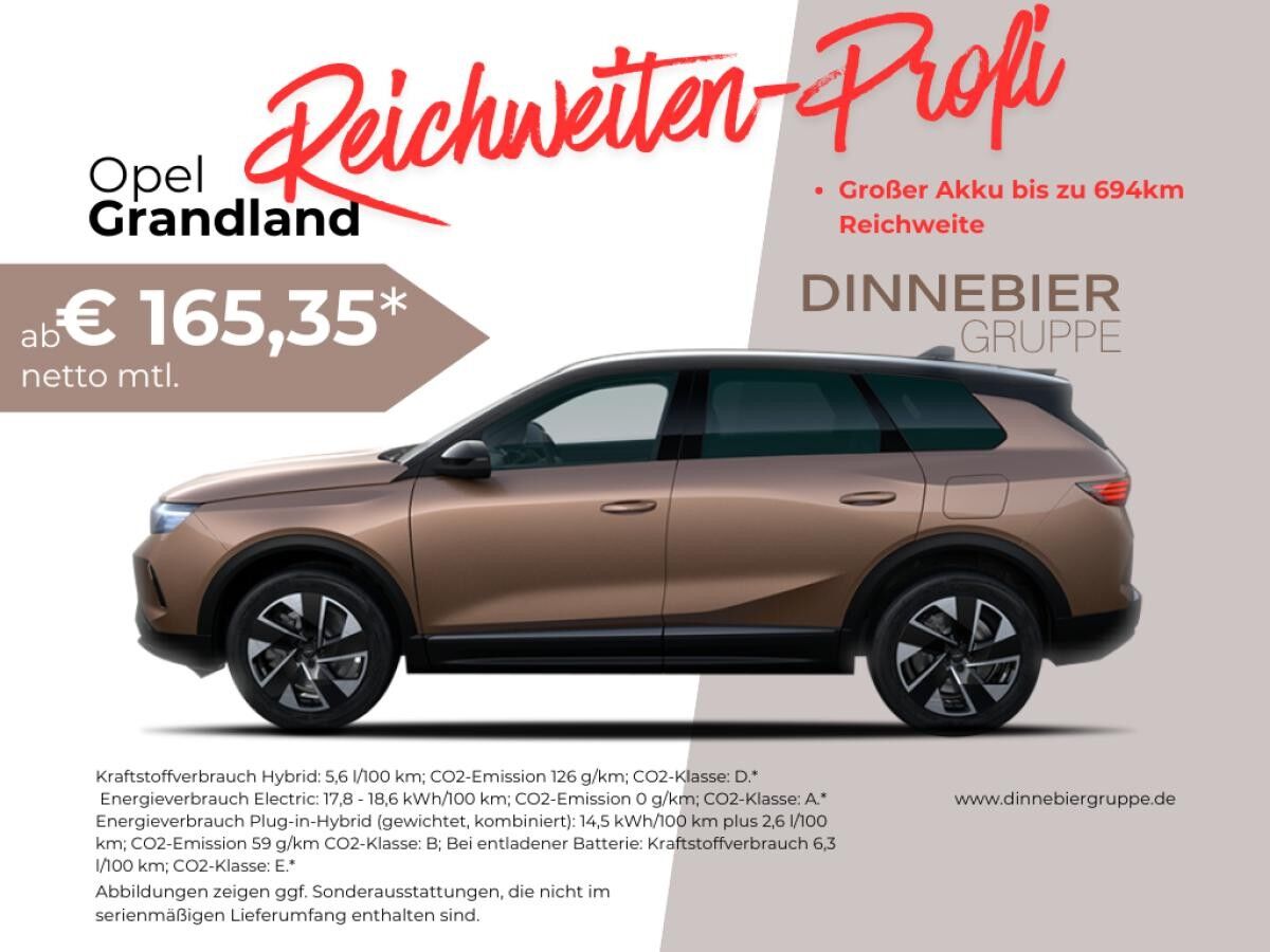 Opel Grandland Edition Elektrovariante 73kWH inkl. Allwetter und Reifen-Reparatur-Set
