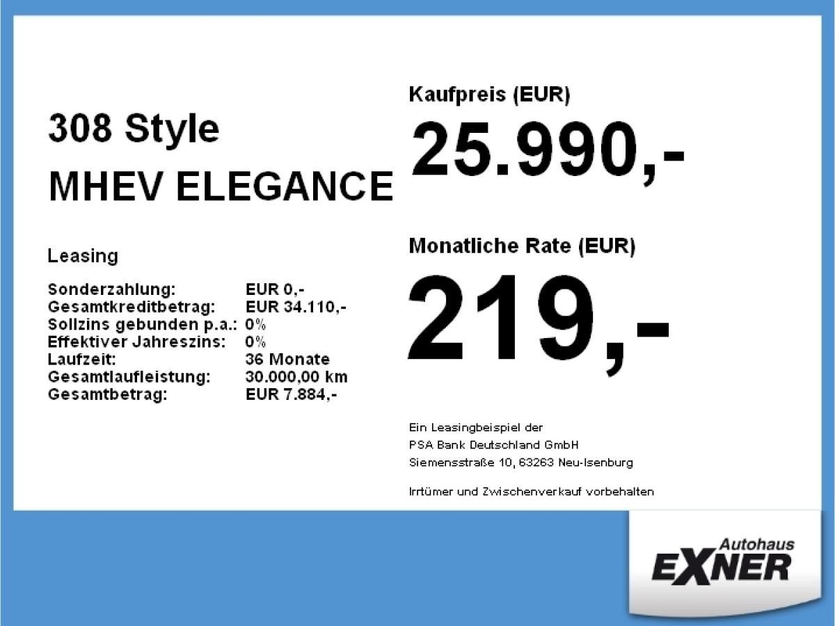 Peugeot 308 Style MHEV **Gewerbeknaller**