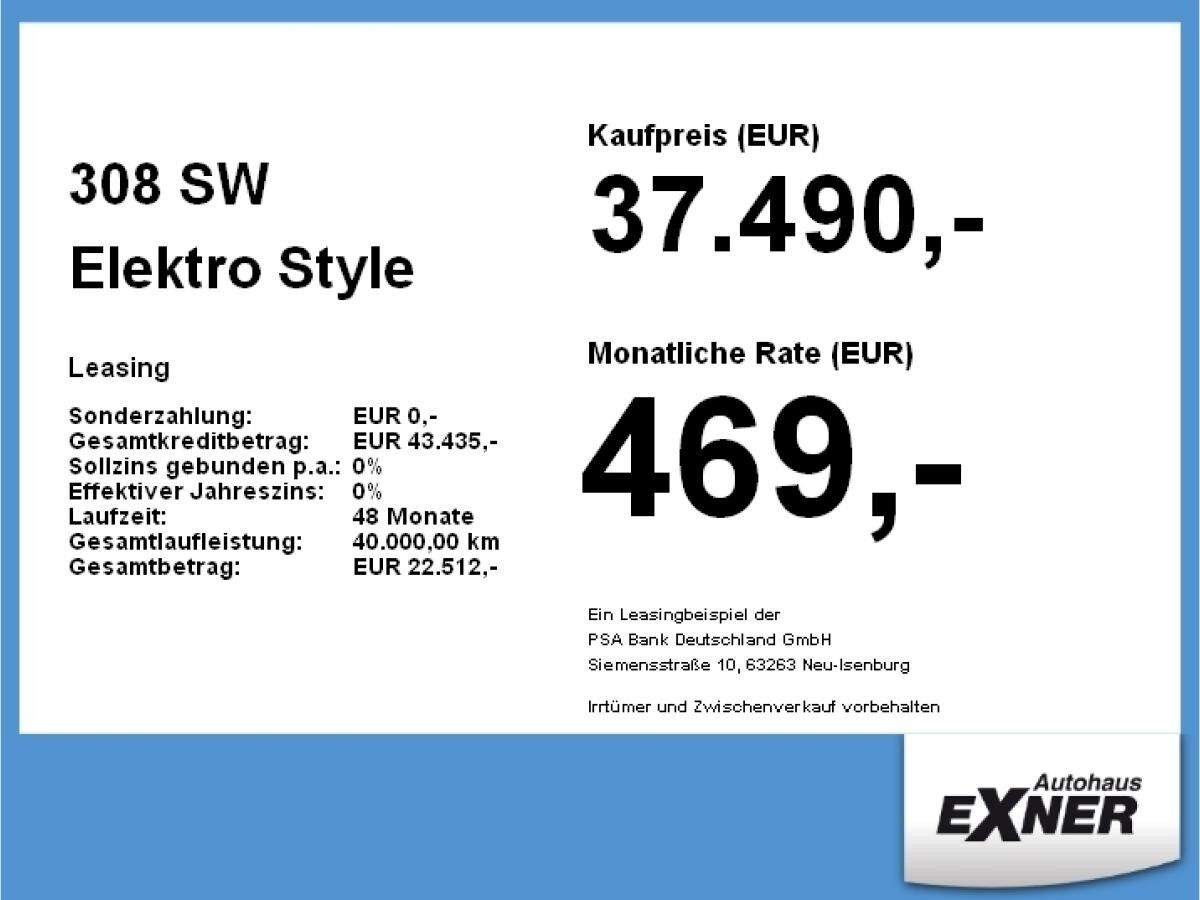 Peugeot 308 SW Elektro Style **Gewerbeknaller**