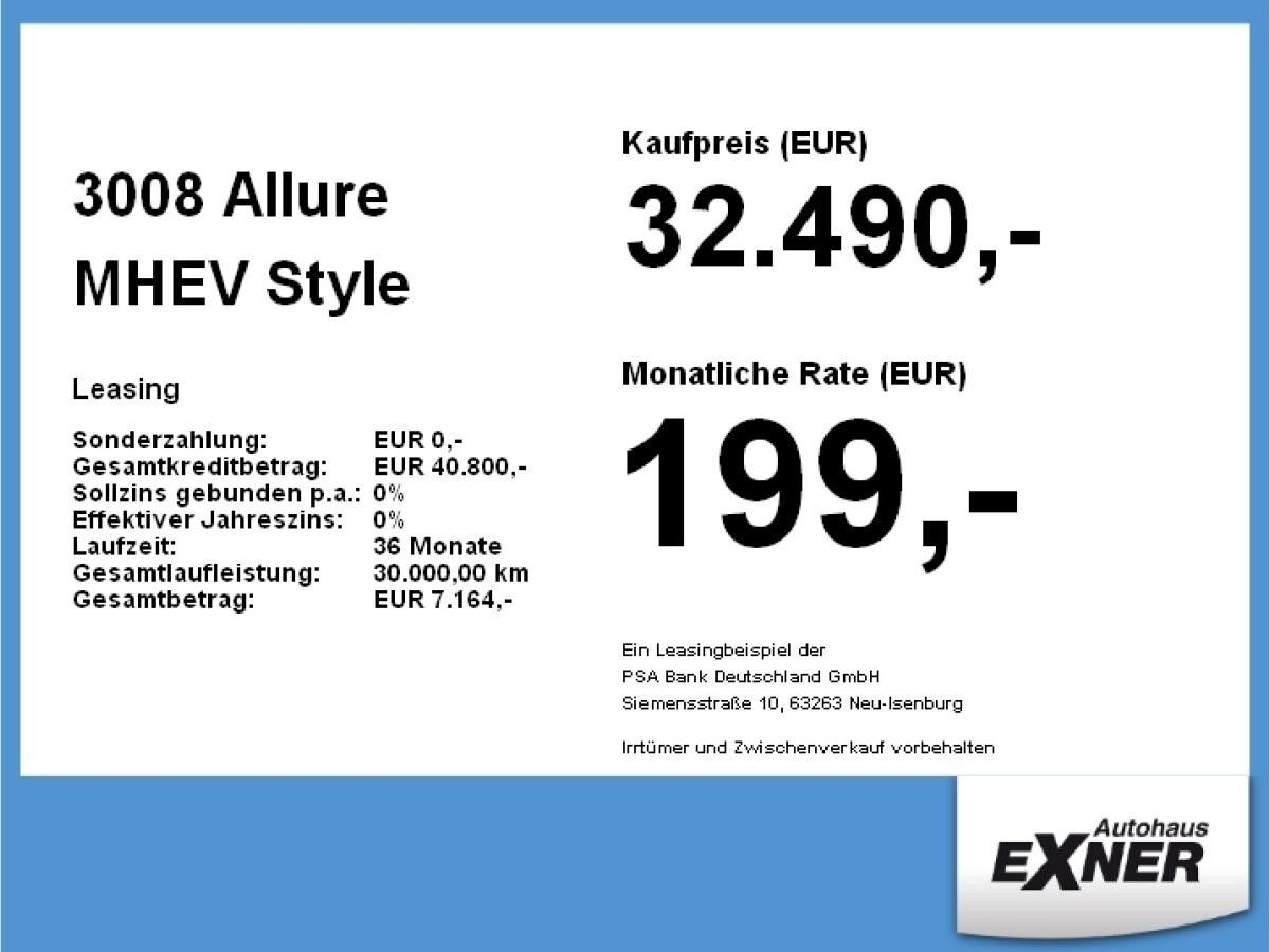 Peugeot 3008 Allure MHEV **Gewerbeknaller**