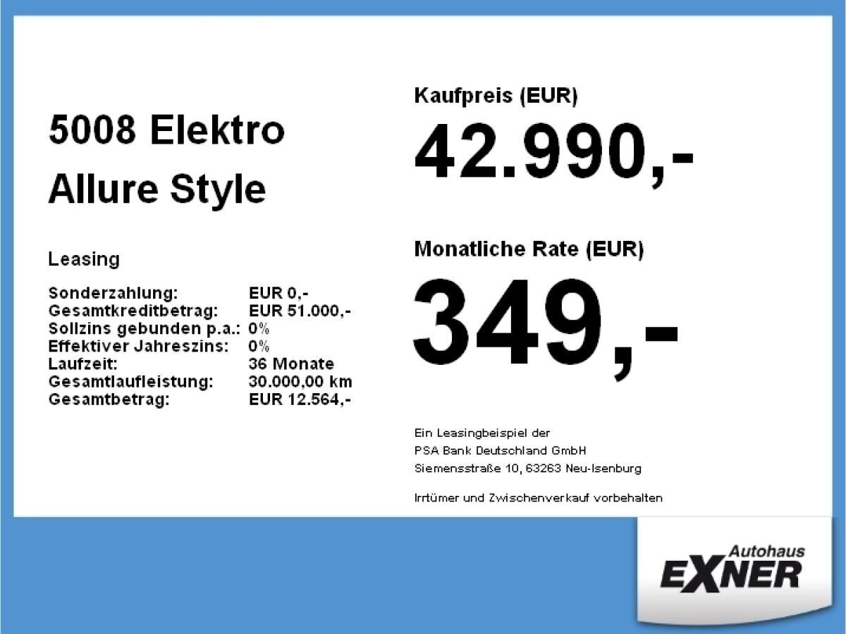 Peugeot 5008 Elektro Allure **Gewerbeknaller**