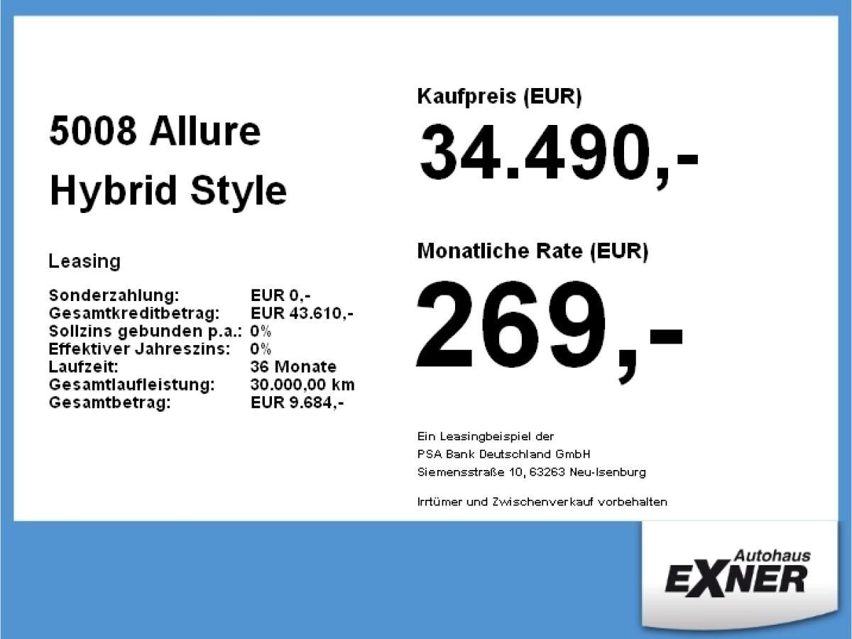 Peugeot 5008 Allure Hybrid **Gewerbeknaller**