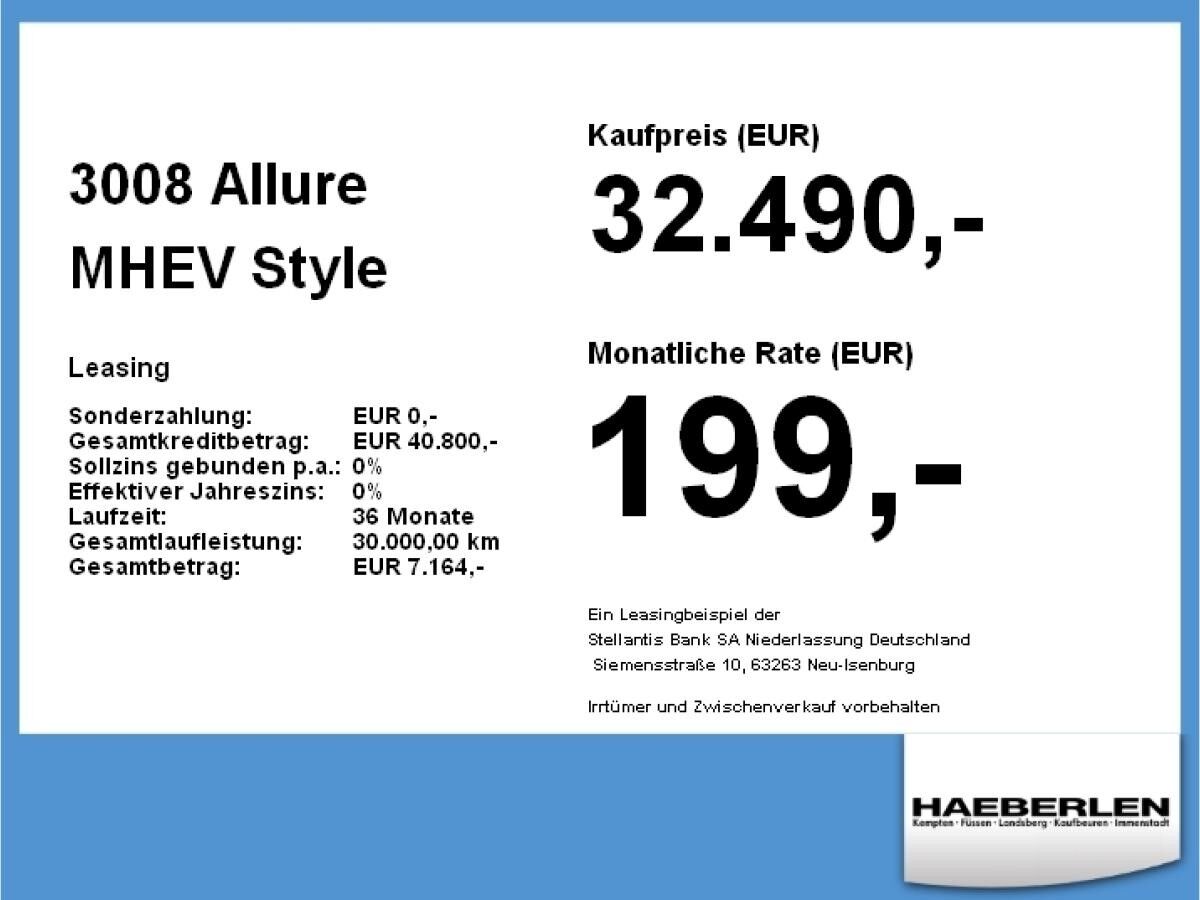 Peugeot 3008 Allure MHEV **Gewerbeknaller**