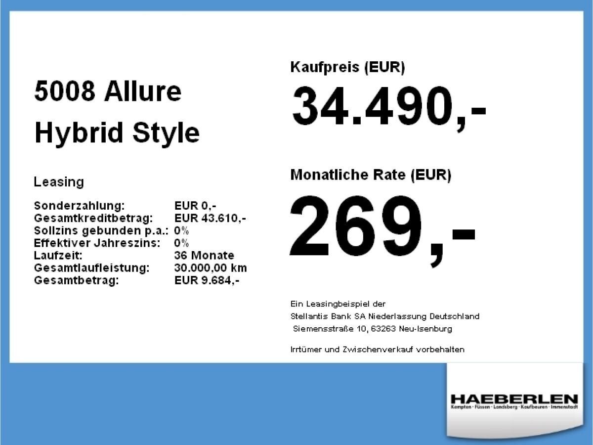 Peugeot 5008 Allure Hybrid **Gewerbeknaller**