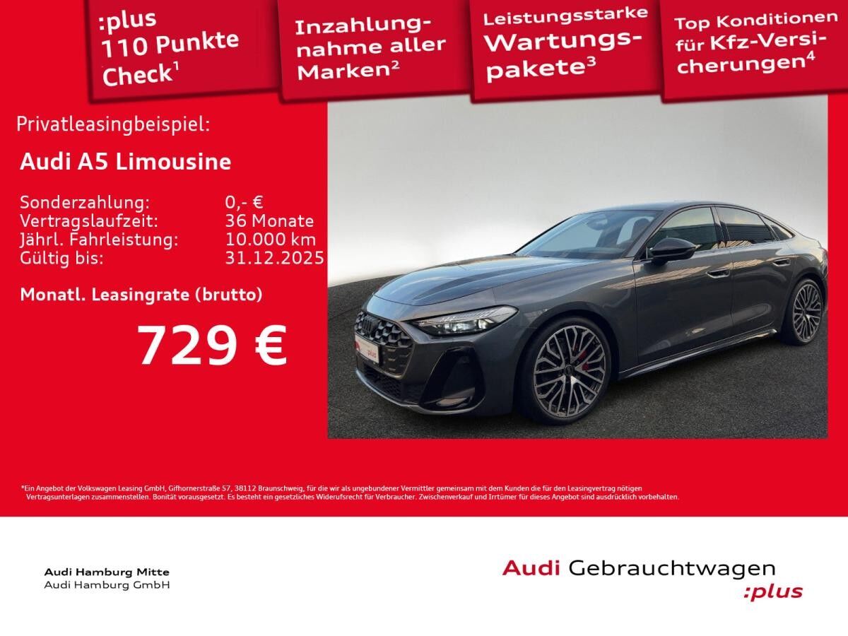 Audi A5 Limousine TFSI quattro S tronic Pano Standhzg B&O Audi A5 Limousine TFSI quattro S tronic Pano Standhzg B&O