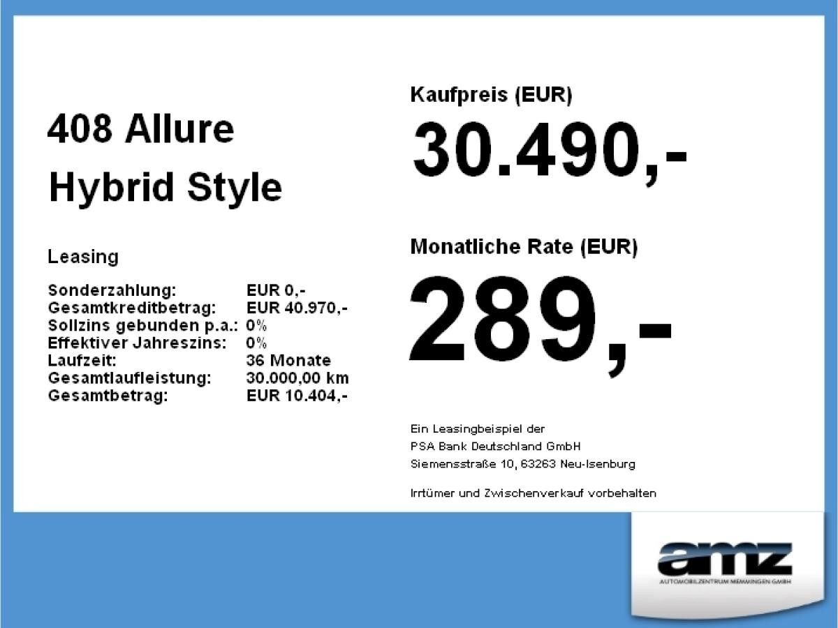 Peugeot 408 Allure Hybrid **Gewerbeknaller**