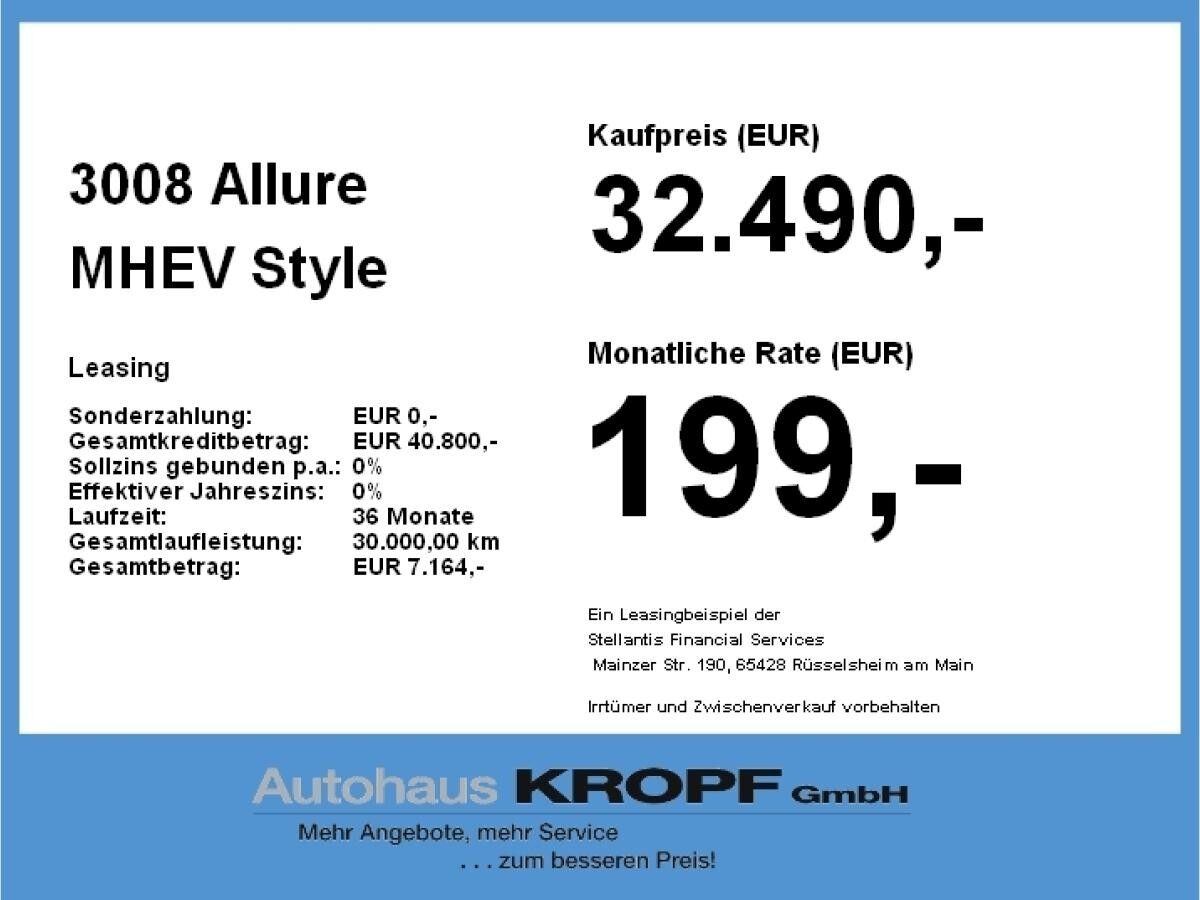 Peugeot 3008 Allure MHEV **Gewerbeknaller**