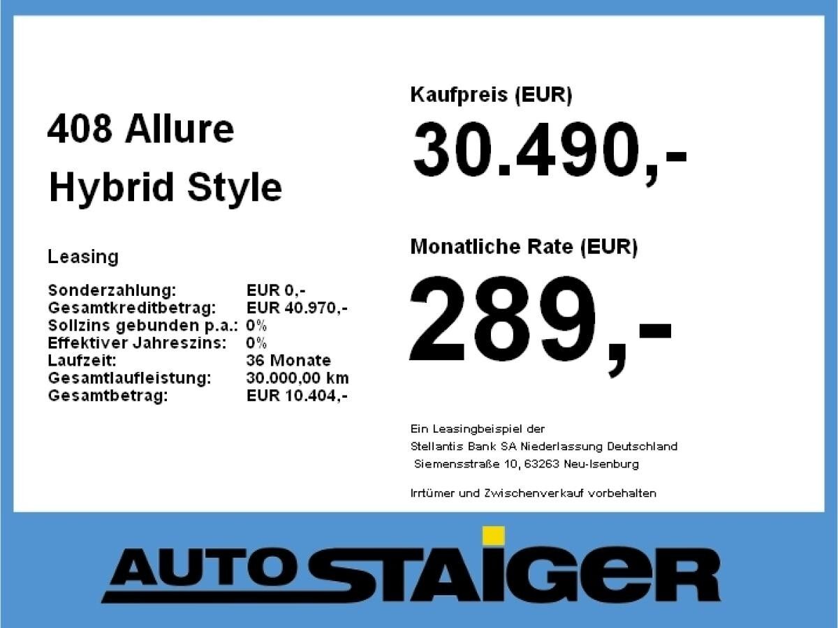 Peugeot 408 Allure Hybrid **Gewerbeknaller**