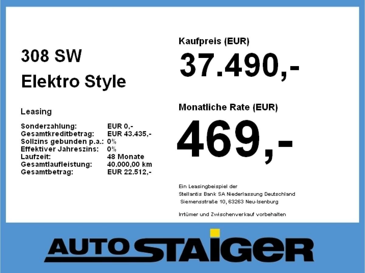 Peugeot 308 SW Elektro Style **Gewerbeknaller**