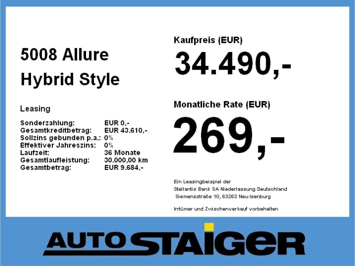 Peugeot 5008 Allure Hybrid **Gewerbeknaller**