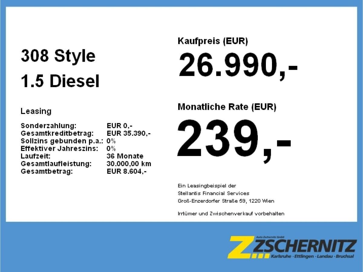 Peugeot 308 Style 1.5 Diesel **Gewerbeknaller**