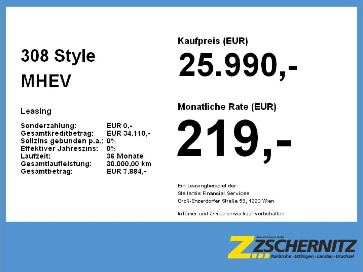 Peugeot 308 Style MHEV **Gewerbeknaller**