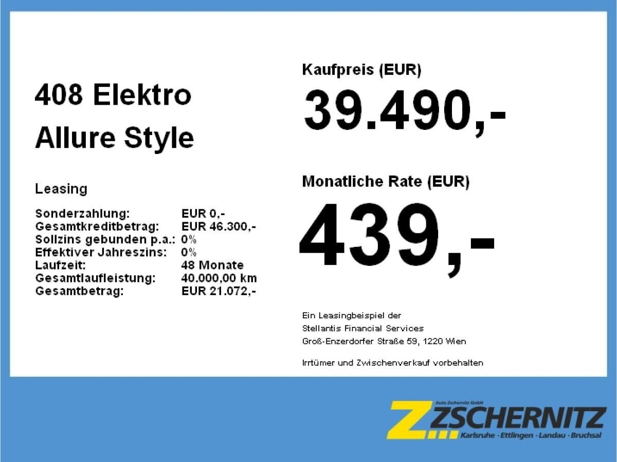 Peugeot 408 Elektro Allure **Gewerbeknaller**