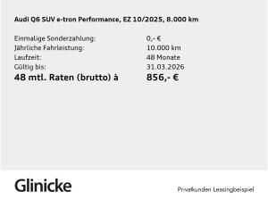Audi Q6 e-tron Q6 SUV e-tron performance S line Pano B&O HuD