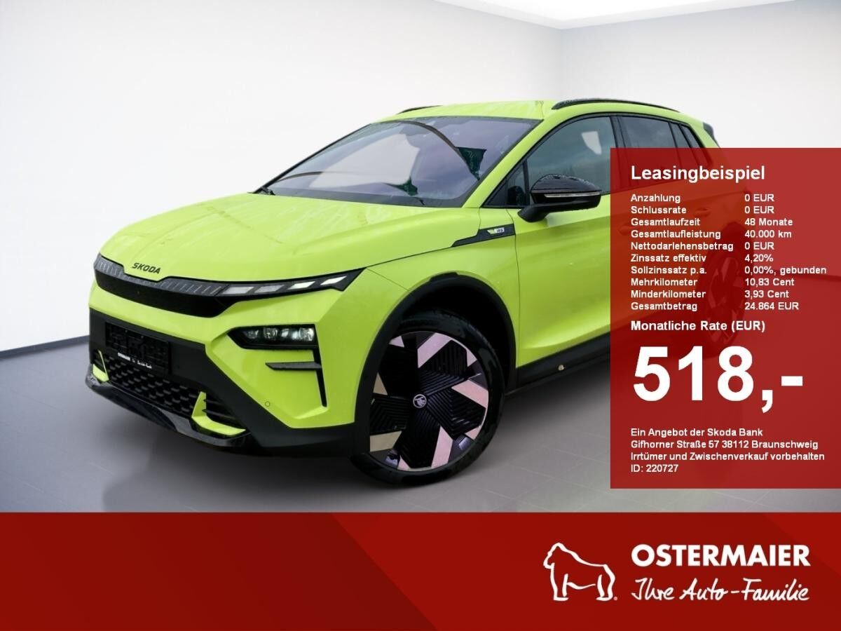 Skoda Elroq RS 4x4 MATRIX.WärmeP.Maxx.MASSAGE.HUD.AHK.AMBIENTE.eHECK.WINTER