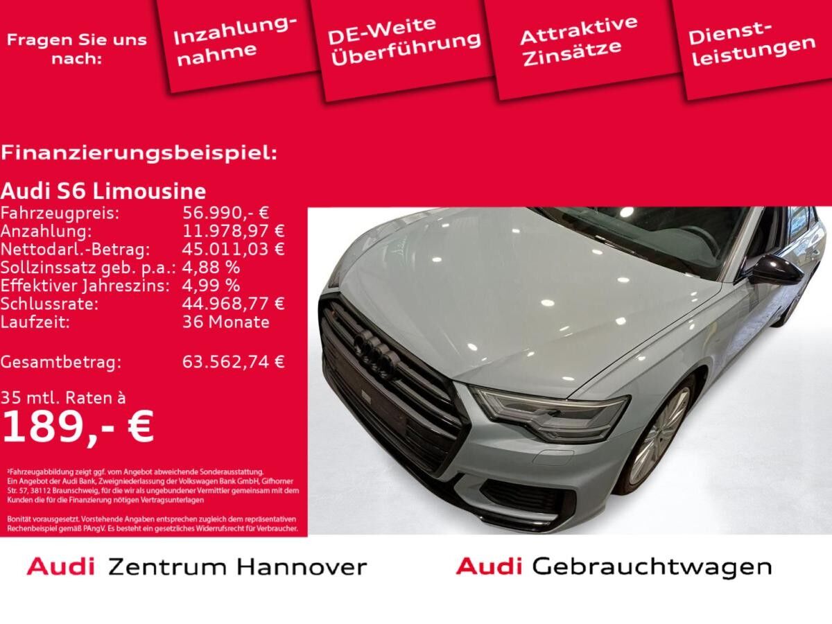 Audi S6 Limousine 55 TDI quattro Pano Kamera Memory