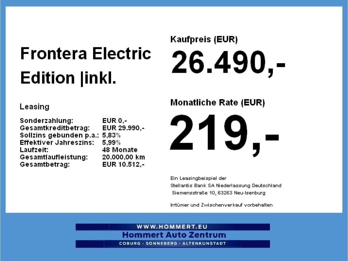 Opel Frontera Electric Edition |inkl. Tech-Paket|