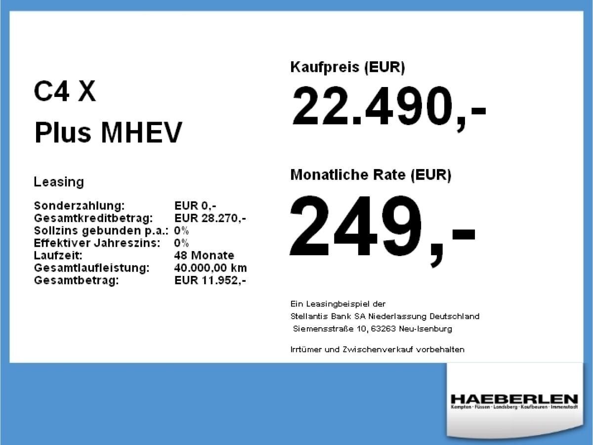 Citroën C4 X Plus MHEV **Gewerbeknaller**