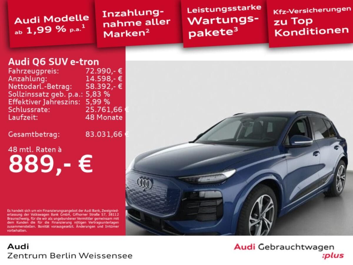 Audi Q6 e-tron QU*MATRIX*ACC*360°*LEDER*MEMORY*NAV*BEIFAHRERDISPLAY*