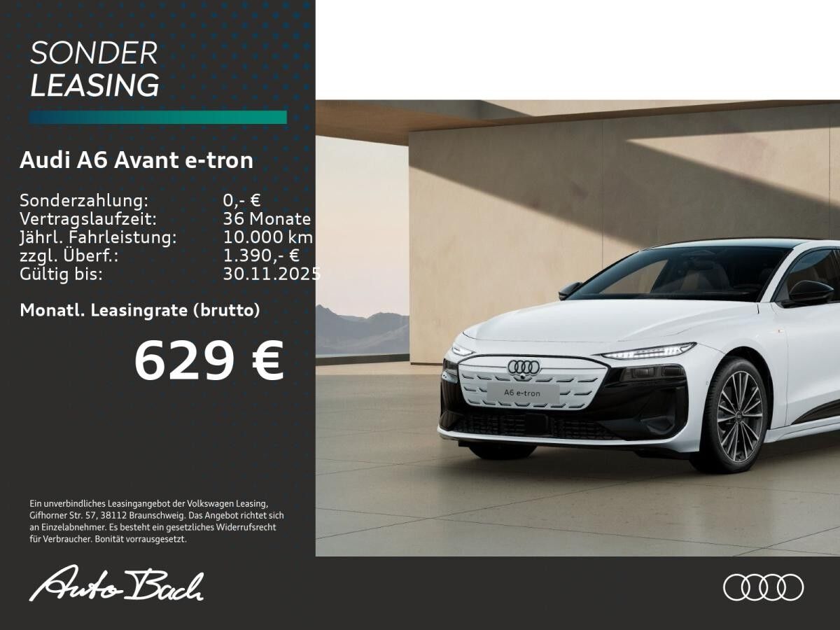 Audi A6 e-tron A6 Avant e-tron perform. 0,25% Pano AHK B&O Tech-Plus 98.395€