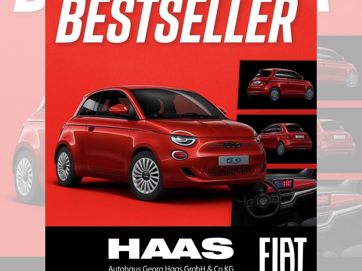 Fiat 500e 🔥 BESTSELLER: Elektro (RED) 🚗⚡ – City Batterie 🔋🔝 CarPlay & vieles mehr! ❤️