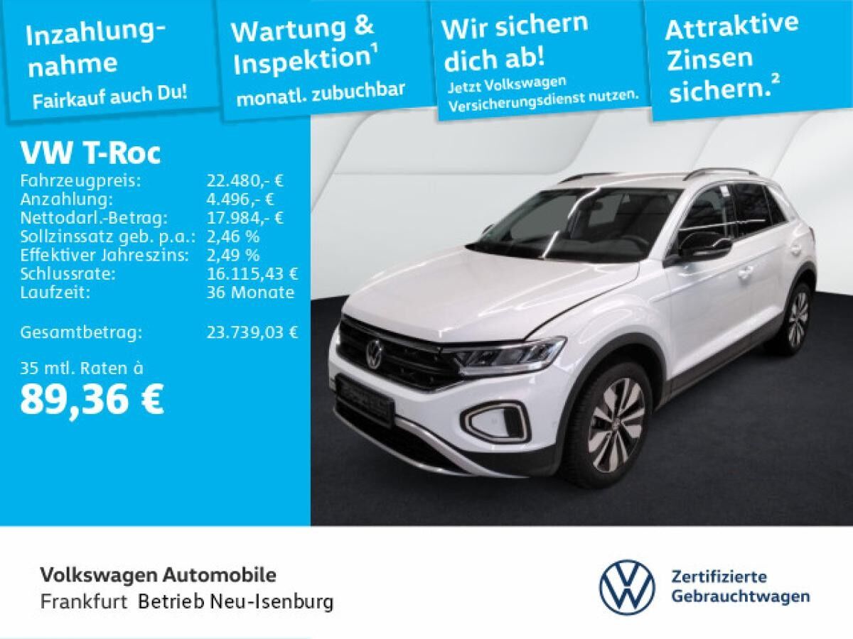 Volkswagen T-Roc 1.0 TSI Goal Navi LED DAB+ FrontAssist