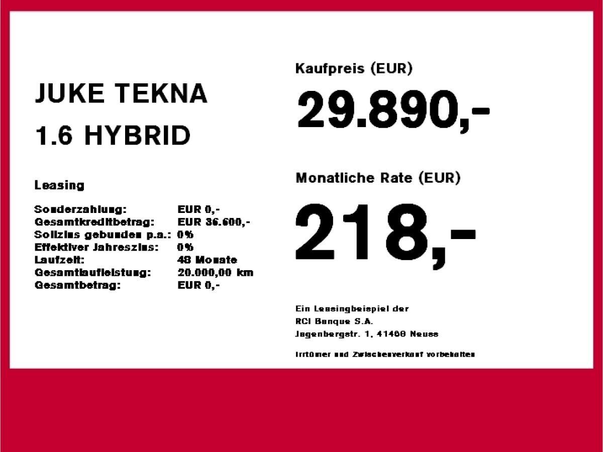 Nissan Juke TEKNA 1.6 HYBRID 4AMT Winterkompletträder
