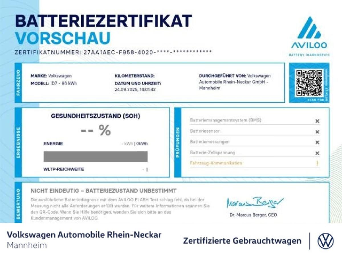Volkswagen ID.7 Tourer GTX Navi AHK Kamera uvm