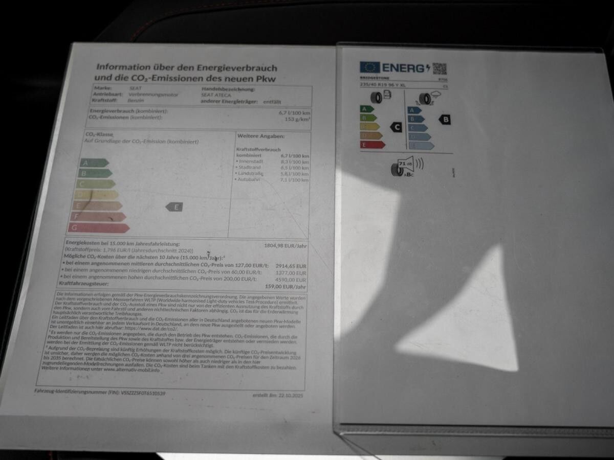 Seat Ateca FR Black Edition 1.5 TSI 110 KW 150 PS 7-Gang DSG