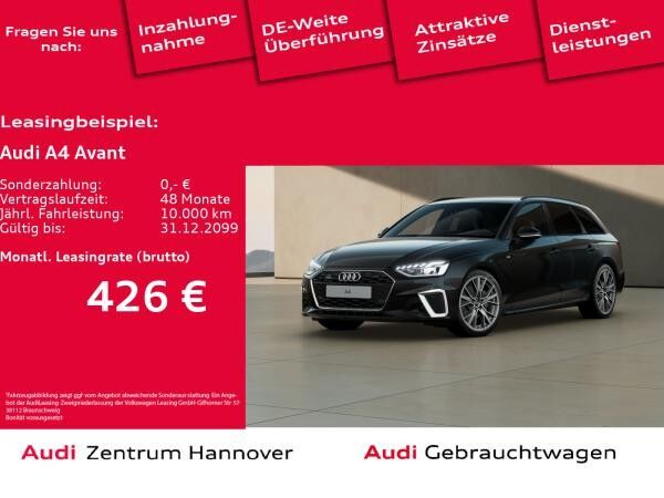 Audi A4 Avant S line 40 TFSI quattro Kamera B&O LED Navi Teilleder