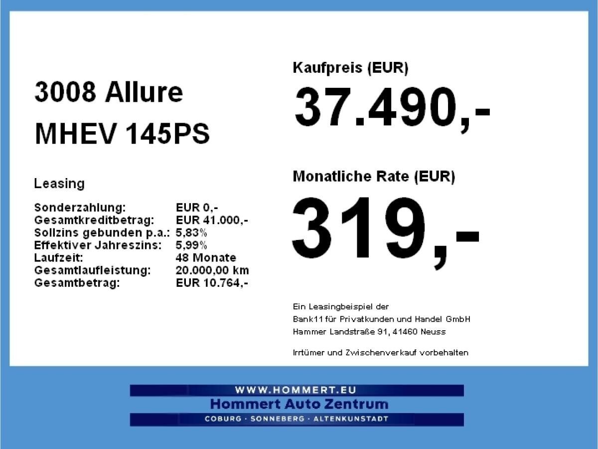 Peugeot 3008 Allure MHEV #Herbst-Deal#