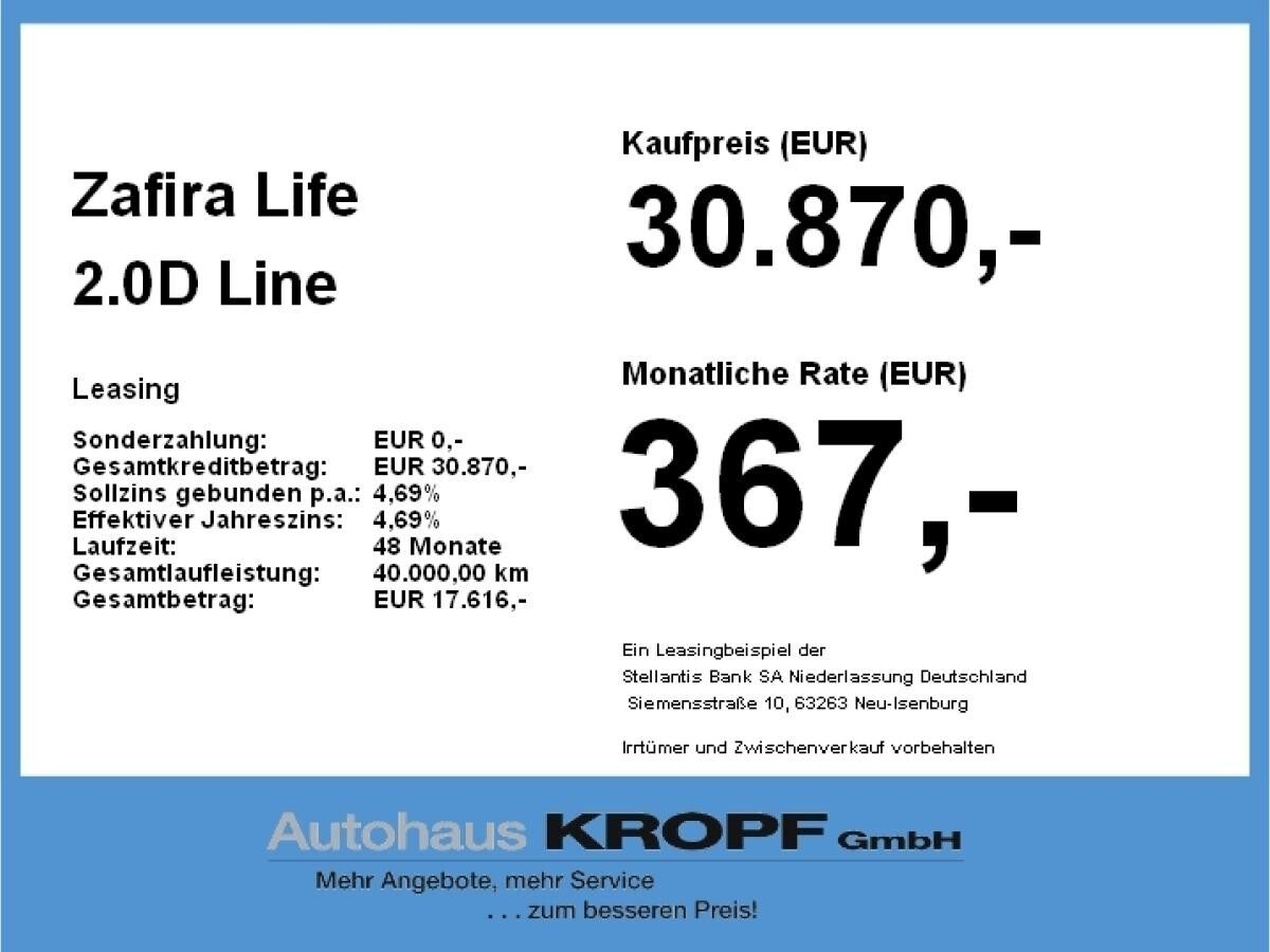 Opel Zafira Life 2.0D Fin. ab 2,99% Navi,HeadUpDisplay