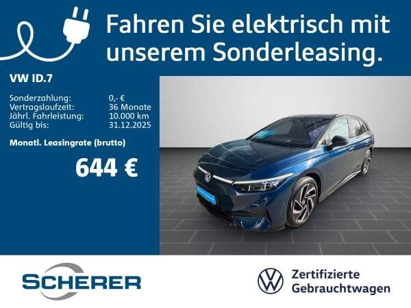 Volkswagen ID.7 Tourer Pro 77 kWh, Wärmep., Navi, Sitzh., IQLight, BlackStyle, AHK, 360°