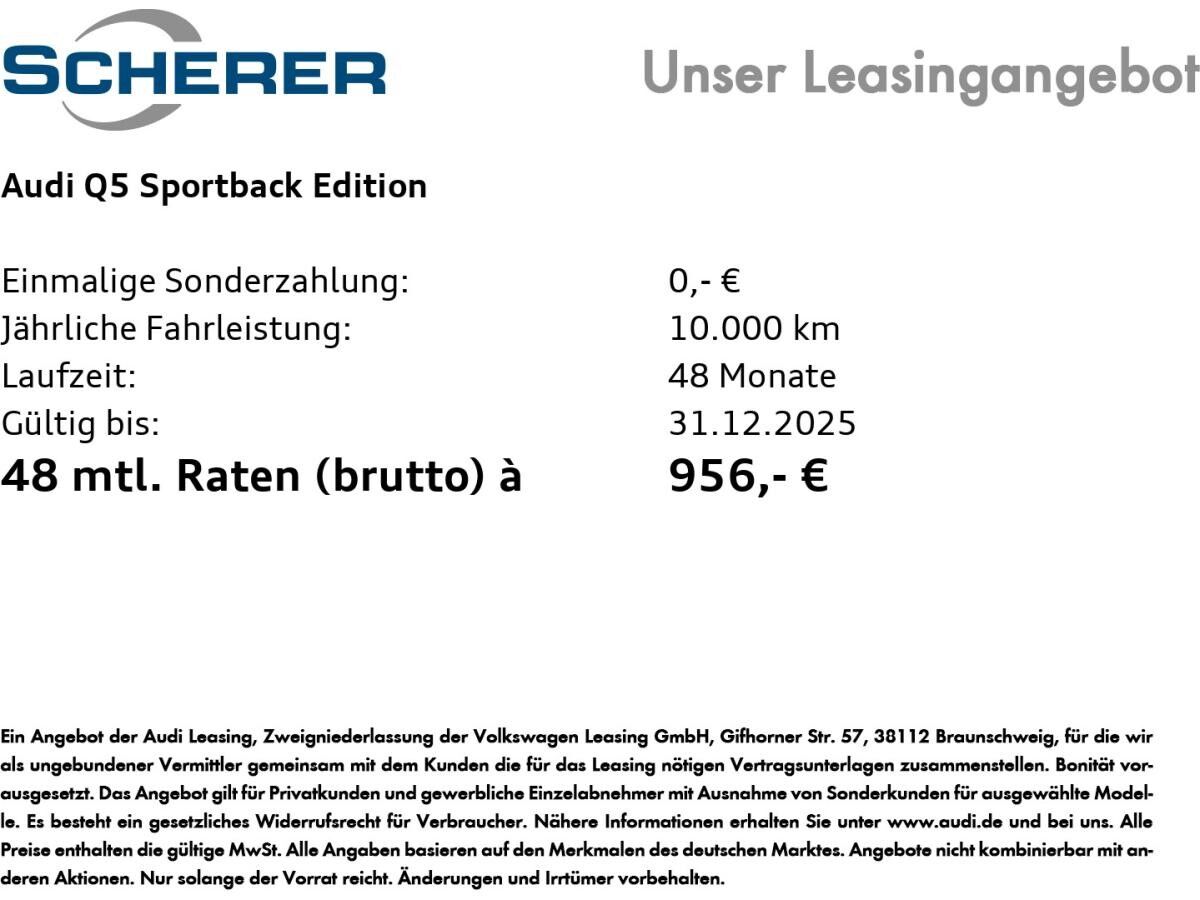 Audi Q5 Sportback edition one e-hybrid quattro Audi Q5 Sportback edition one e-hybrid quattro