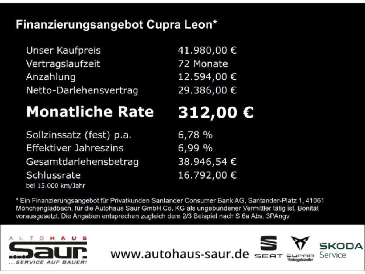 Cupra Leon Sportstourer 2.0 TSI 4Drive DSG MATRIX LED PANORAMA NAVI